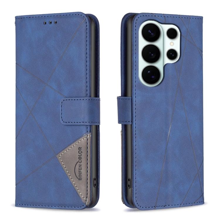 Magnetic Buckle Rhombus Texture Leather Phone Case, For Galaxy S26 FE 5G, For Samsung Galaxy S26 Ultra 5G, For Samsung Galaxy S26 5G, For Samsung Galaxy S25 FE 5G, For Samsung Galaxy S25 Edge 5G, For Samsung Galaxy S25 5G, For Samsung Galaxy S25+ 5G   ...