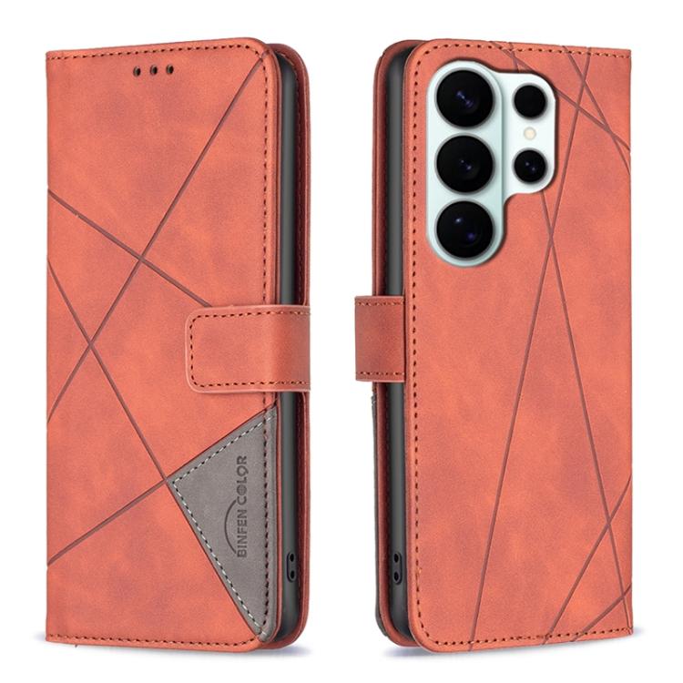 Magnetic Buckle Rhombus Texture Leather Phone Case, For Galaxy S26 FE 5G, For Samsung Galaxy S26 Ultra 5G, For Samsung Galaxy S26 5G, For Samsung Galaxy S25 FE 5G, For Samsung Galaxy S25 Edge 5G, For Samsung Galaxy S25 5G, For Samsung Galaxy S25+ 5G   ...