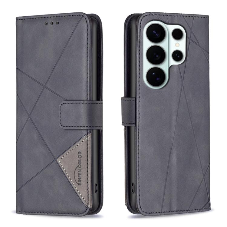 Magnetic Buckle Rhombus Texture Leather Phone Case, For Galaxy S26 FE 5G, For Samsung Galaxy S26 Ultra 5G, For Samsung Galaxy S26 5G, For Samsung Galaxy S25 FE 5G, For Samsung Galaxy S25 Edge 5G, For Samsung Galaxy S25 5G, For Samsung Galaxy S25+ 5G   ...
