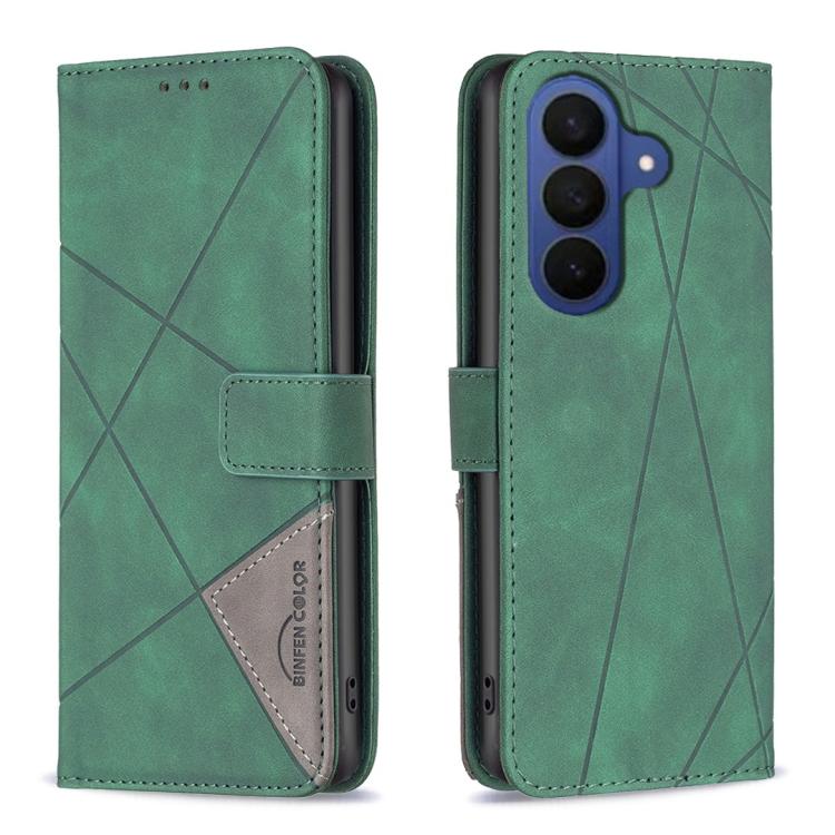 Magnetic Buckle Rhombus Texture Leather Phone Case, For Galaxy S26 FE 5G, For Samsung Galaxy S26 Ultra 5G, For Samsung Galaxy S26 5G, For Samsung Galaxy S25 FE 5G, For Samsung Galaxy S25 Edge 5G, For Samsung Galaxy S25 5G, For Samsung Galaxy S25+ 5G   ...