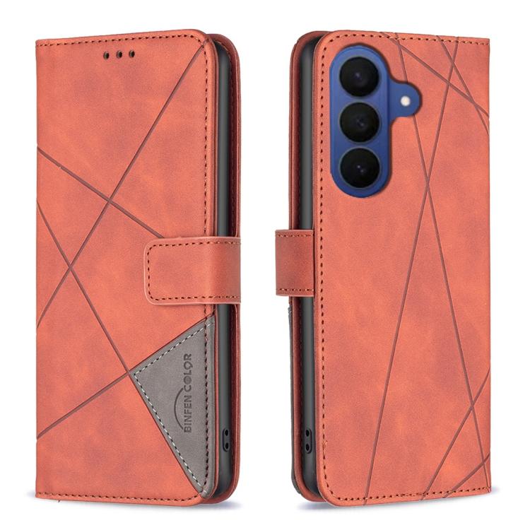 Magnetic Buckle Rhombus Texture Leather Phone Case, For Galaxy S26 FE 5G, For Samsung Galaxy S26 Ultra 5G, For Samsung Galaxy S26 5G, For Samsung Galaxy S25 FE 5G, For Samsung Galaxy S25 Edge 5G, For Samsung Galaxy S25 5G, For Samsung Galaxy S25+ 5G   ...
