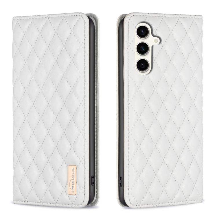 Diamond Lattice Magnetic Leather Flip Phone Case, For Galaxy S26 FE 5G, For Samsung Galaxy S25 5G, For Samsung Galaxy S25+ 5G, For Samsung Galaxy S25 Ultra 5G, For Samsung Galaxy S24 FE 5G