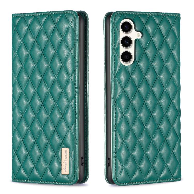 Diamond Lattice Magnetic Leather Flip Phone Case, For Galaxy S26 FE 5G, For Samsung Galaxy S25 5G, For Samsung Galaxy S25+ 5G, For Samsung Galaxy S25 Ultra 5G, For Samsung Galaxy S24 FE 5G