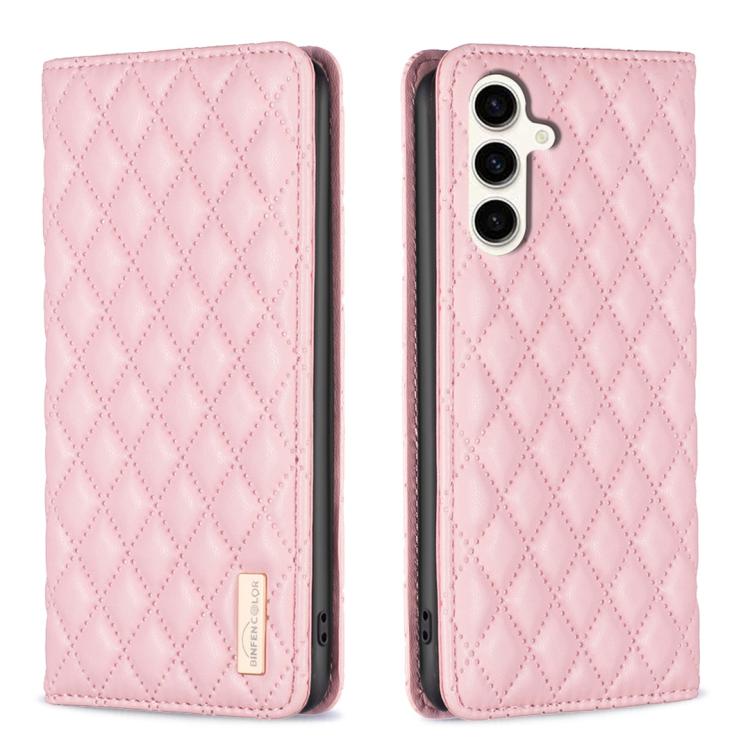 Diamond Lattice Magnetic Leather Flip Phone Case, For Galaxy S26 FE 5G, For Samsung Galaxy S25 5G, For Samsung Galaxy S25+ 5G, For Samsung Galaxy S25 Ultra 5G, For Samsung Galaxy S24 FE 5G