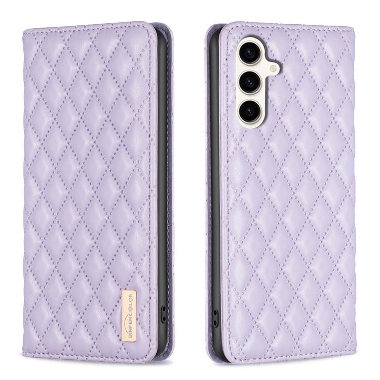 Diamond Lattice Magnetic Leather Flip Phone Case, For Galaxy S26 FE 5G, For Samsung Galaxy S25 5G, For Samsung Galaxy S25+ 5G, For Samsung Galaxy S25 Ultra 5G, For Samsung Galaxy S24 FE 5G