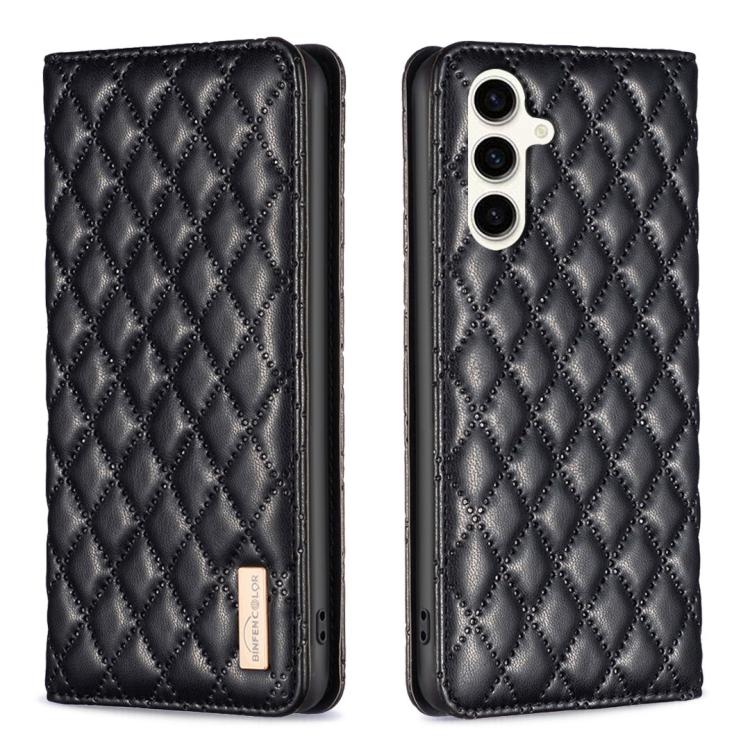 Diamond Lattice Magnetic Leather Flip Phone Case, For Galaxy S26 FE 5G, For Samsung Galaxy S25 5G, For Samsung Galaxy S25+ 5G, For Samsung Galaxy S25 Ultra 5G, For Samsung Galaxy S24 FE 5G