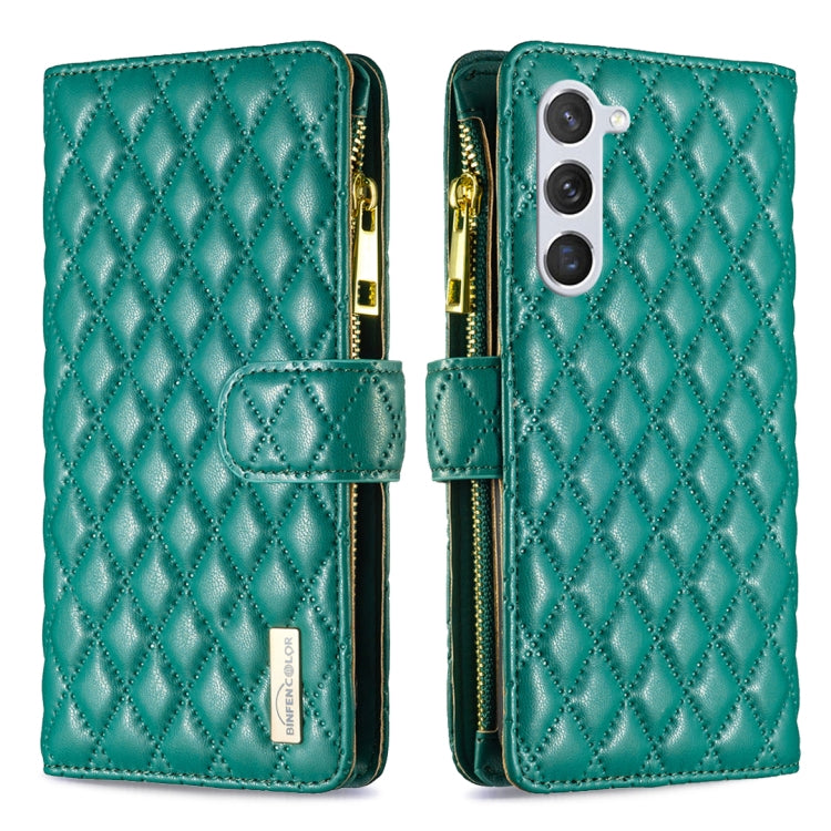 Diamond Lattice Zipper Wallet Leather Flip Phone Case, For Galaxy S26 FE 5G, For Samsung Galaxy S25 5G, For Samsung Galaxy S25+ 5G, For Samsung Galaxy S25 Ultra 5G, For Samsung Galaxy S24 FE 5G