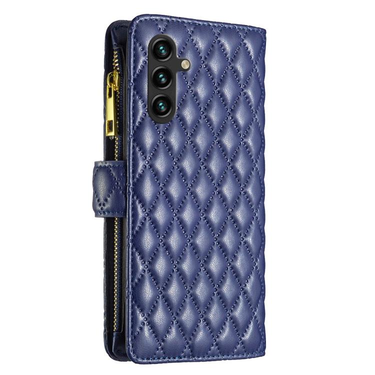 Diamond Lattice Zipper Wallet Leather Flip Phone Case, For Galaxy S26 FE 5G, For Samsung Galaxy S25 5G, For Samsung Galaxy S25+ 5G, For Samsung Galaxy S25 Ultra 5G, For Samsung Galaxy S24 FE 5G
