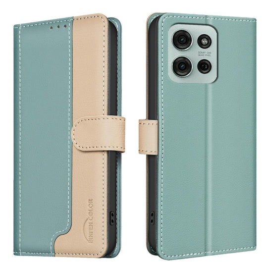 Color Matching RFID Anti-theft Leather Phone Case, For Motorola Moto G75 5G, For Motorola Moto G35, For Motorola Moto G55, For Motorola Moto G34 5G / G45 5G, For Motorola Edge 50 Neo, For Motorola Moto G04 / G24 / E14, For Motorola Moto G85            ...