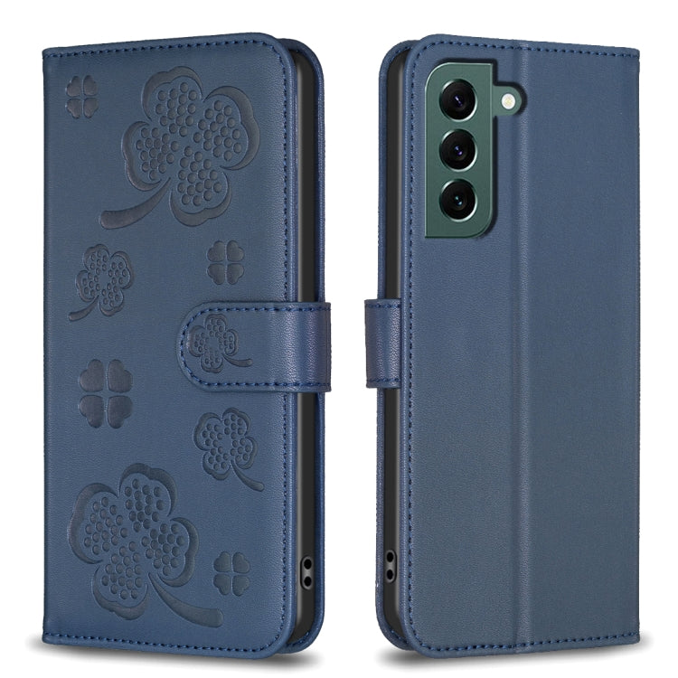 Four-leaf Embossed Leather Phone Case, For Galaxy S26 FE 5G, For Samsung Galaxy S25 Edge 5G, For Samsung Galaxy S25 Ultra 5G, For Samsung Galaxy S24 FE 5G