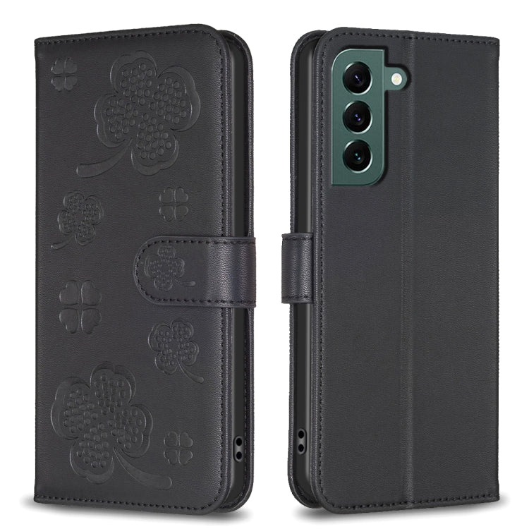 Four-leaf Embossed Leather Phone Case, For Galaxy S26 FE 5G, For Samsung Galaxy S25 Edge 5G, For Samsung Galaxy S25 Ultra 5G, For Samsung Galaxy S24 FE 5G
