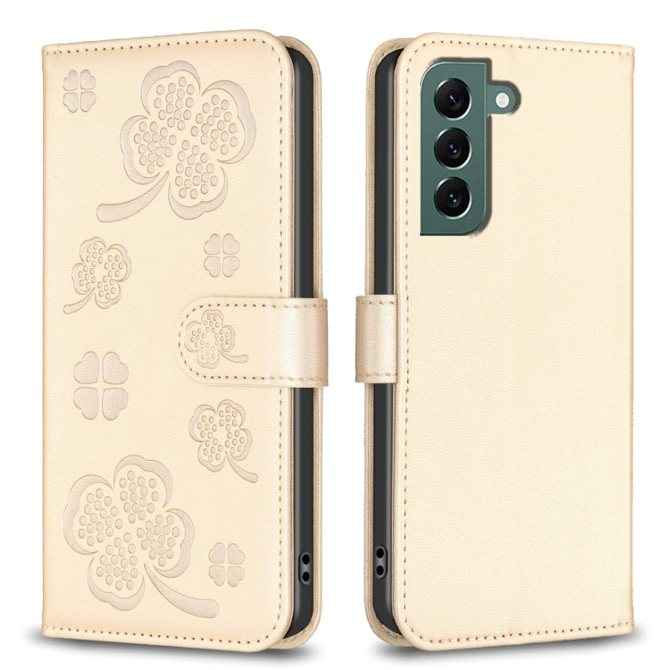 Four-leaf Embossed Leather Phone Case, For Galaxy S26 FE 5G, For Samsung Galaxy S25 Edge 5G, For Samsung Galaxy S25 Ultra 5G, For Samsung Galaxy S24 FE 5G