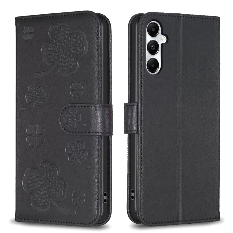 Four-leaf Embossed Leather Phone Case, For Galaxy S26 FE 5G, For Samsung Galaxy S25 Edge 5G, For Samsung Galaxy S25 Ultra 5G, For Samsung Galaxy S24 FE 5G