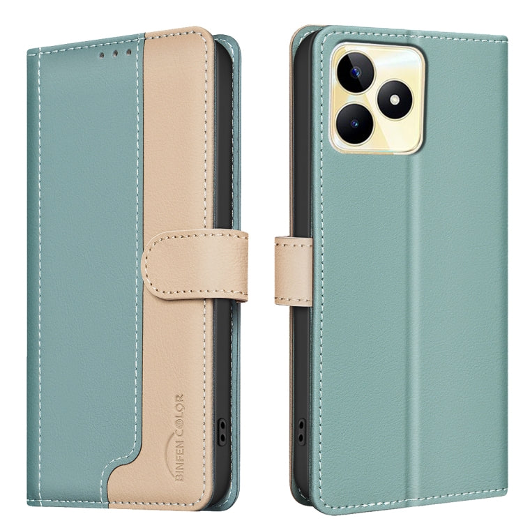 Color Matching RFID Anti-theft Leather Phone Case, For Realme C53, For Realme C55
