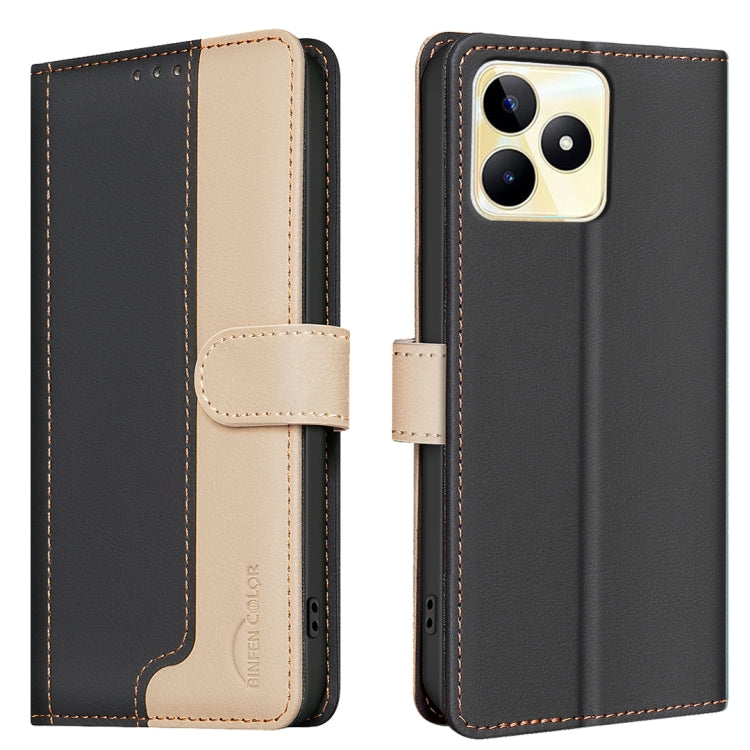 Color Matching RFID Anti-theft Leather Phone Case, For Realme C53, For Realme C55