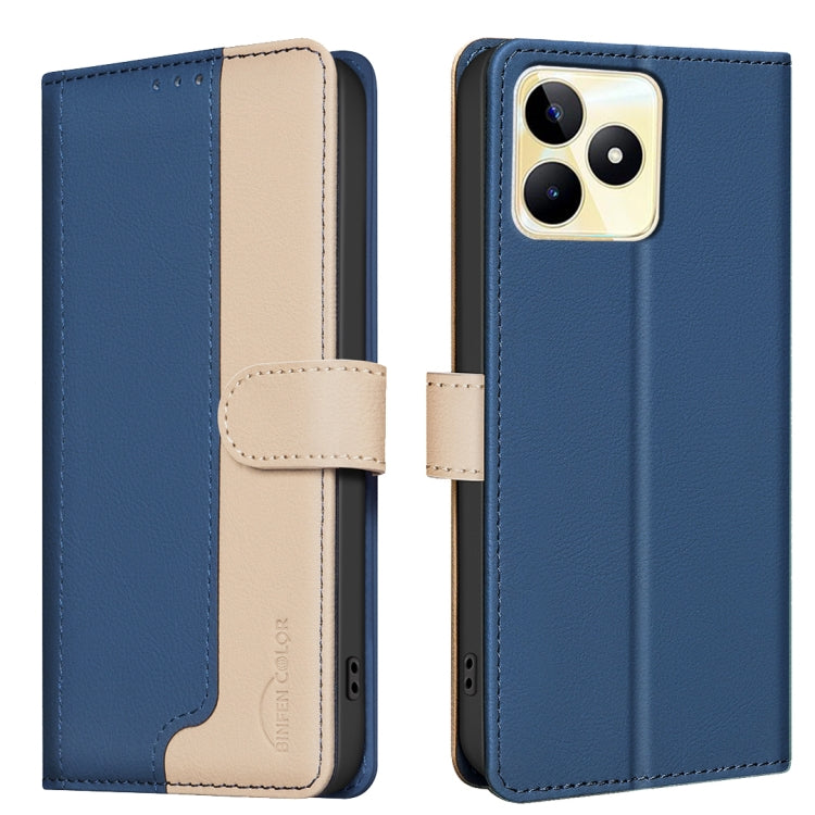Color Matching RFID Anti-theft Leather Phone Case, For Realme C53, For Realme C55