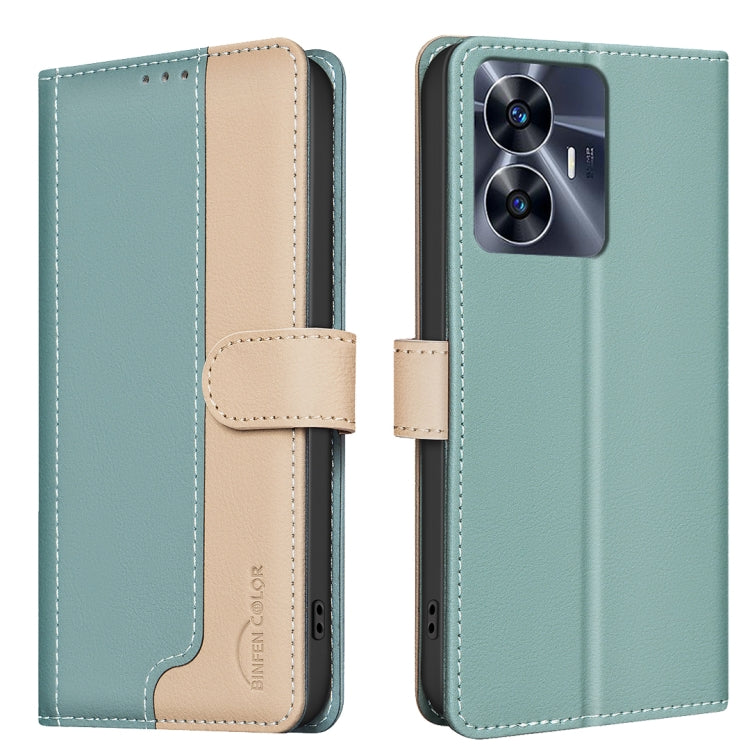 Color Matching RFID Anti-theft Leather Phone Case, For Realme C53, For Realme C55
