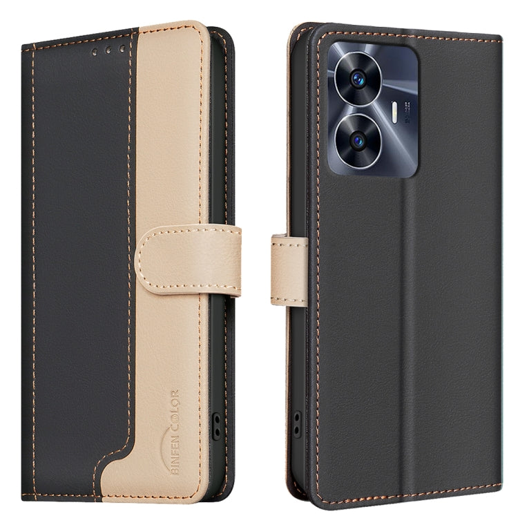 Color Matching RFID Anti-theft Leather Phone Case, For Realme C53, For Realme C55