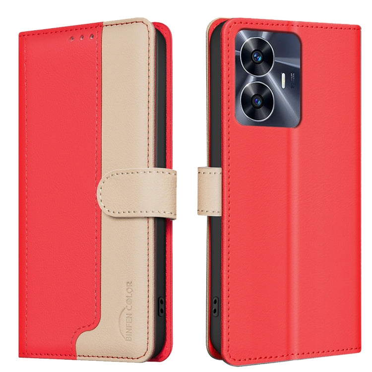 Color Matching RFID Anti-theft Leather Phone Case, For Realme C53, For Realme C55