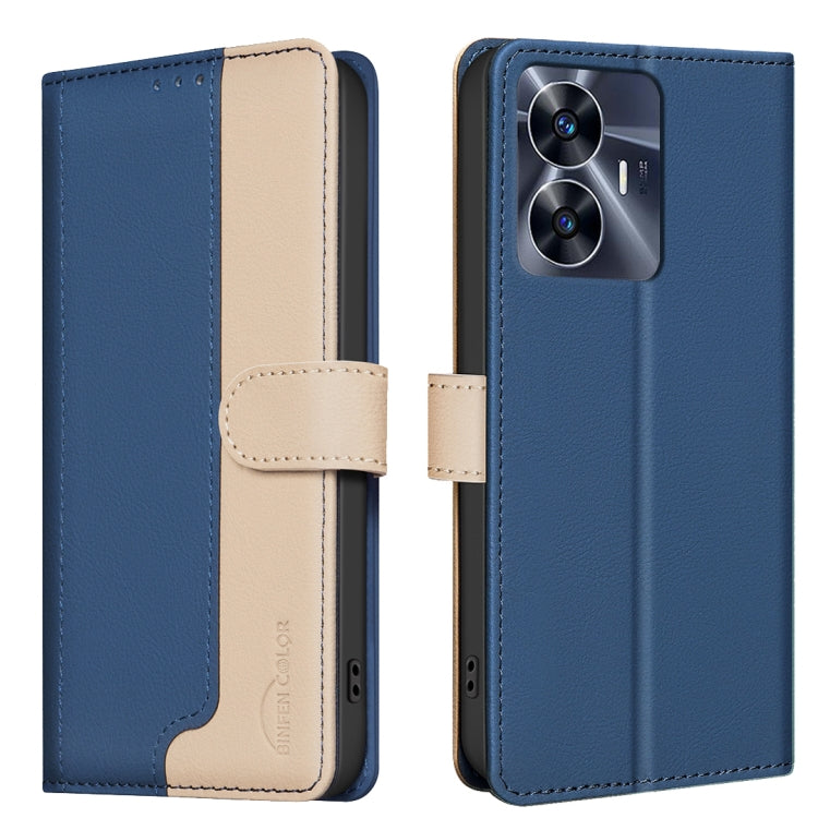 Color Matching RFID Anti-theft Leather Phone Case, For Realme C53, For Realme C55