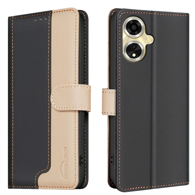 Color Matching RFID Anti-theft Leather Phone Case, For OPPO A79 5G, For OPPO A59 5G