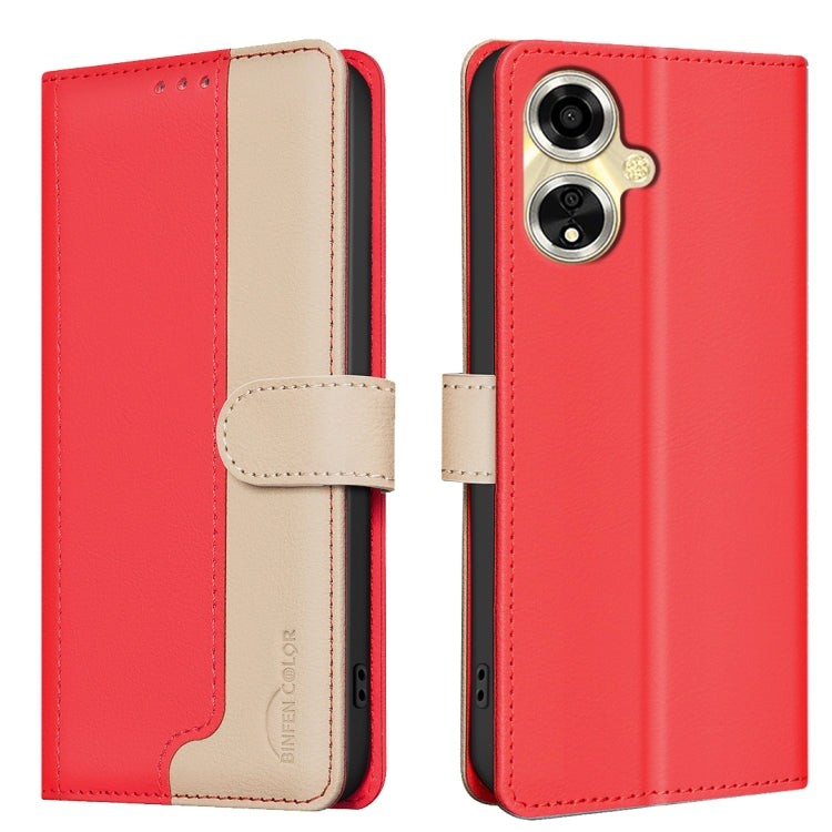 Color Matching RFID Anti-theft Leather Phone Case, For OPPO A79 5G, For OPPO A59 5G