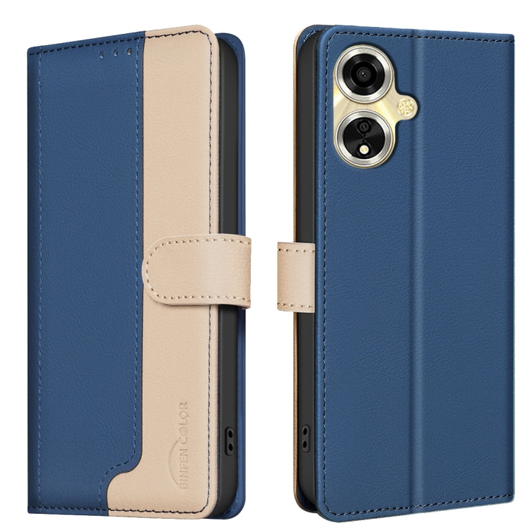 Color Matching RFID Anti-theft Leather Phone Case, For OPPO A79 5G, For OPPO A59 5G