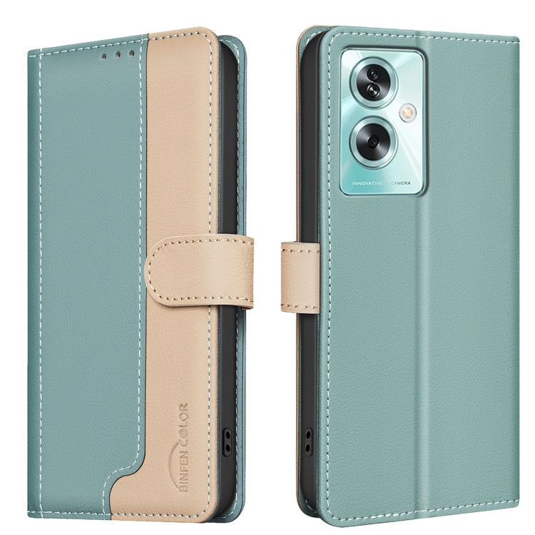 Color Matching RFID Anti-theft Leather Phone Case, For OPPO A79 5G, For OPPO A59 5G