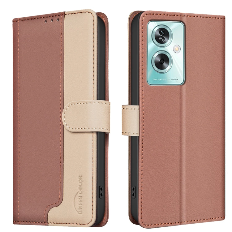 Color Matching RFID Anti-theft Leather Phone Case, For OPPO A79 5G, For OPPO A59 5G