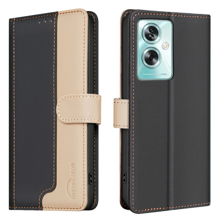 Color Matching RFID Anti-theft Leather Phone Case, For OPPO A79 5G, For OPPO A59 5G