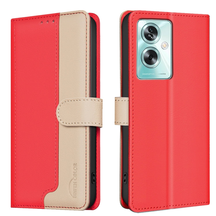 Color Matching RFID Anti-theft Leather Phone Case, For OPPO A79 5G, For OPPO A59 5G