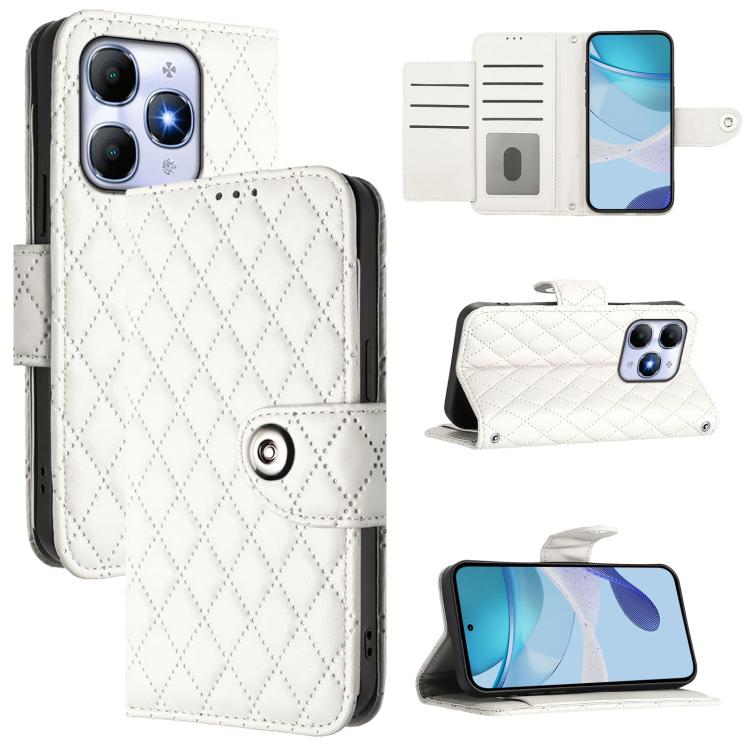 Rhombic Texture Flip Leather Phone Case with Lanyard, For itel A200 / A200+ 4G Global, For Itel A95 5G, For Itel A90, For Itel City 100, For itel A50, For itel A23 Pro / A17, For itel P55 5G, For itel RS4 S666LN