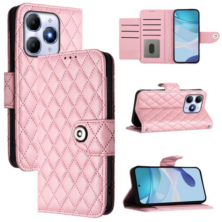Rhombic Texture Flip Leather Phone Case with Lanyard, For itel A200 / A200+ 4G Global, For Itel A95 5G, For Itel A90, For Itel City 100, For itel A50, For itel A23 Pro / A17, For itel P55 5G, For itel RS4 S666LN