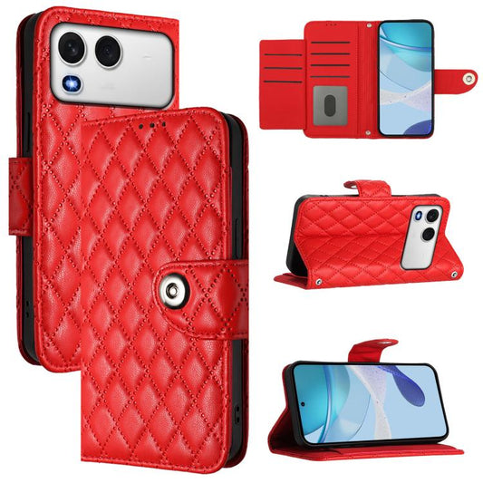 Rhombic Texture Flip Leather Phone Case with Lanyard, For itel A200 / A200+ 4G Global, For Itel A95 5G, For Itel A90, For Itel City 100, For itel A50, For itel A23 Pro / A17, For itel P55 5G, For itel RS4 S666LN