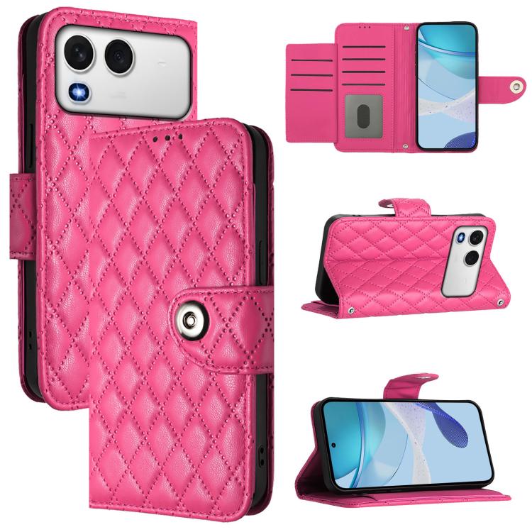Rhombic Texture Flip Leather Phone Case with Lanyard, For itel A200 / A200+ 4G Global, For Itel A95 5G, For Itel A90, For Itel City 100, For itel A50, For itel A23 Pro / A17, For itel P55 5G, For itel RS4 S666LN