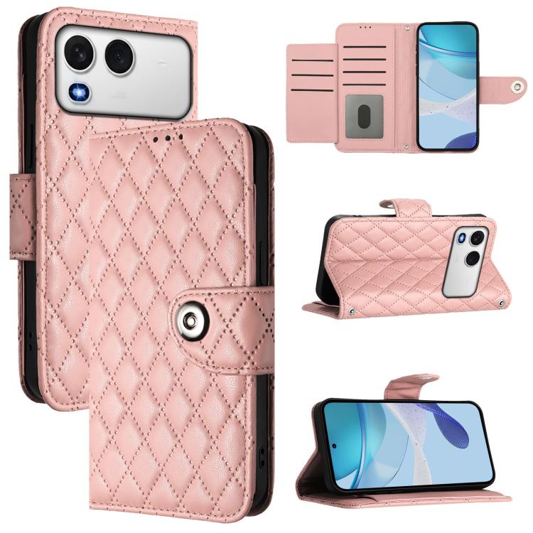 Rhombic Texture Flip Leather Phone Case with Lanyard, For itel A200 / A200+ 4G Global, For Itel A95 5G, For Itel A90, For Itel City 100, For itel A50, For itel A23 Pro / A17, For itel P55 5G, For itel RS4 S666LN