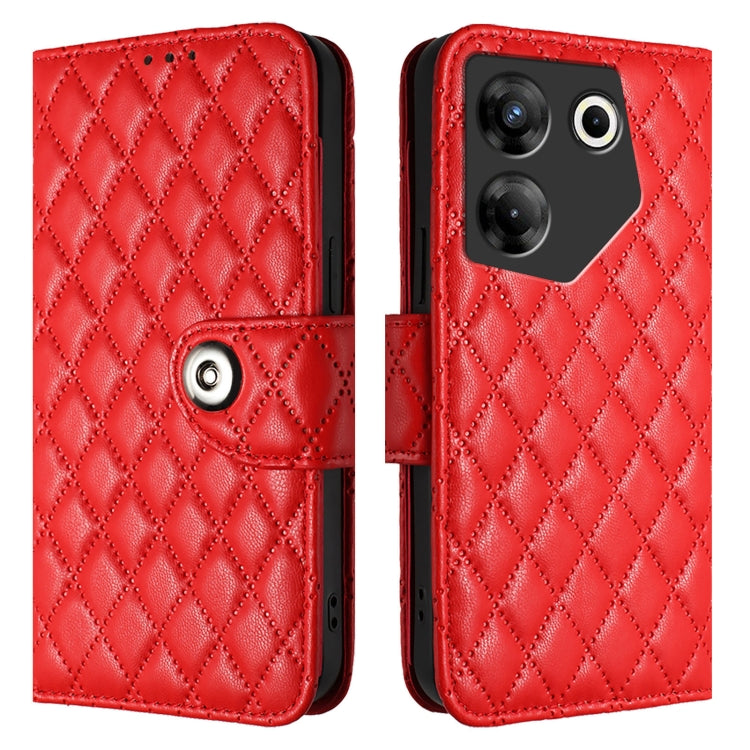 Rhombic Texture Flip Leather Phone Case with Lanyard, For Tecno Camon 20 Pro 5G, For Tecno Camon 20 / 20 Pro 4G, For Tecno Spark Go 2023, For Tecno Pop 7 / Pop 7 Pro, For Tecno Spark 10 5G, For Tecno Spark 10C, For Tecno Spark 10 4G                    ...