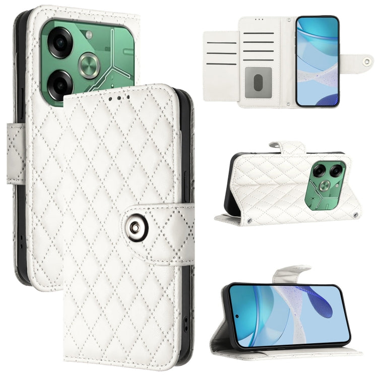Rhombic Texture Flip Leather Phone Case with Lanyard, For Tecno Pop 6c / itel A18, For Tecno Spark 10 Pro Magic Magenta, For Tecno Camon 30 Premier 5G, For Tecno Pova 6 Neo, For Tecno Pova 6 4G, For Tecno Pova 6 Pro / Pova 6 5G, For Tecno Camon 30 Pro ...