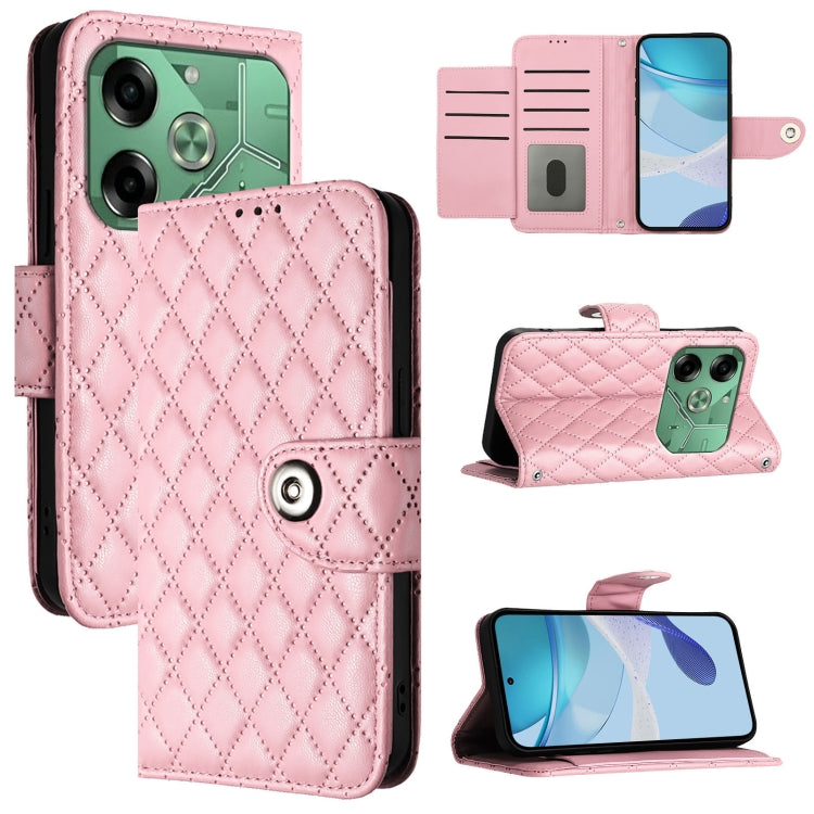 Rhombic Texture Flip Leather Phone Case with Lanyard, For Tecno Pop 6c / itel A18, For Tecno Spark 10 Pro Magic Magenta, For Tecno Camon 30 Premier 5G, For Tecno Pova 6 Neo, For Tecno Pova 6 4G, For Tecno Pova 6 Pro / Pova 6 5G, For Tecno Camon 30 Pro ...