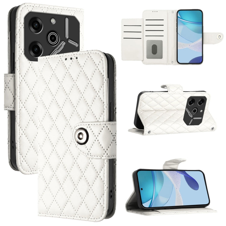 Rhombic Texture Flip Leather Phone Case with Lanyard, For Tecno Pop 6c / itel A18, For Tecno Spark 10 Pro Magic Magenta, For Tecno Camon 30 Premier 5G, For Tecno Pova 6 Neo, For Tecno Pova 6 4G, For Tecno Pova 6 Pro / Pova 6 5G, For Tecno Camon 30 Pro ...
