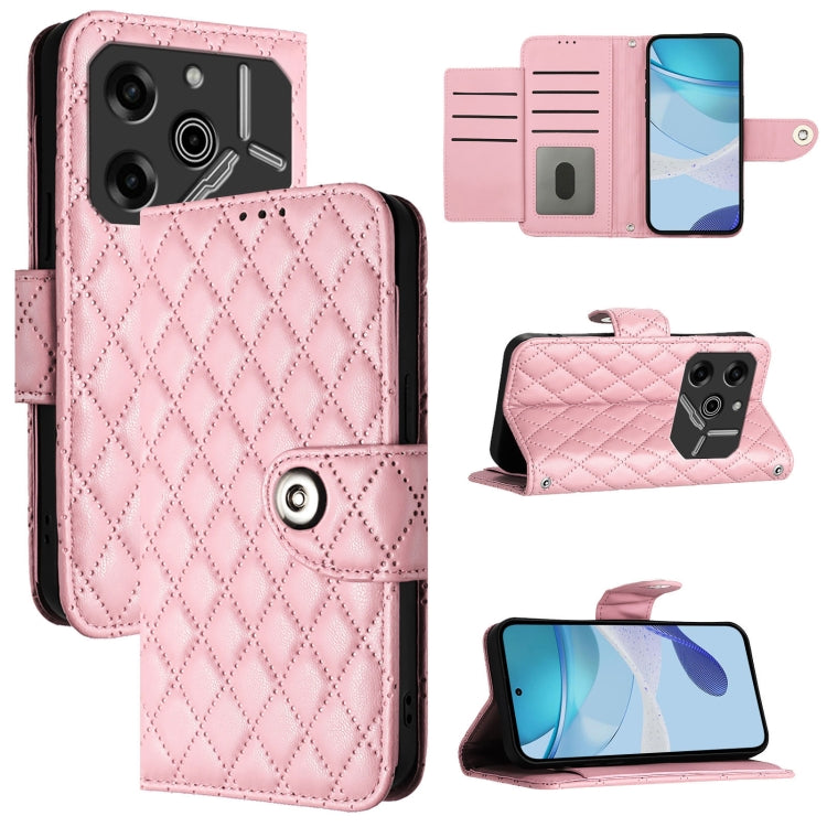 Rhombic Texture Flip Leather Phone Case with Lanyard, For Tecno Pop 6c / itel A18, For Tecno Spark 10 Pro Magic Magenta, For Tecno Camon 30 Premier 5G, For Tecno Pova 6 Neo, For Tecno Pova 6 4G, For Tecno Pova 6 Pro / Pova 6 5G, For Tecno Camon 30 Pro ...