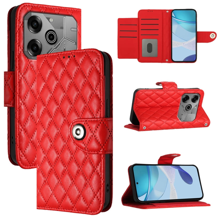 Rhombic Texture Flip Leather Phone Case with Lanyard, For Tecno Pop 6c / itel A18, For Tecno Spark 10 Pro Magic Magenta, For Tecno Camon 30 Premier 5G, For Tecno Pova 6 Neo, For Tecno Pova 6 4G, For Tecno Pova 6 Pro / Pova 6 5G, For Tecno Camon 30 Pro ...