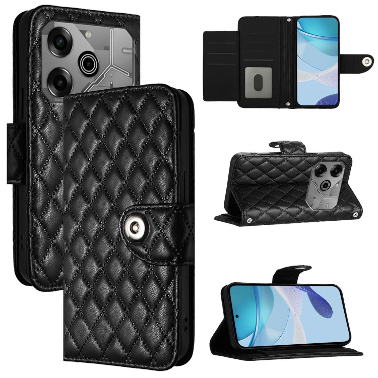 Rhombic Texture Flip Leather Phone Case with Lanyard, For Tecno Pop 6c / itel A18, For Tecno Spark 10 Pro Magic Magenta, For Tecno Camon 30 Premier 5G, For Tecno Pova 6 Neo, For Tecno Pova 6 4G, For Tecno Pova 6 Pro / Pova 6 5G, For Tecno Camon 30 Pro ...