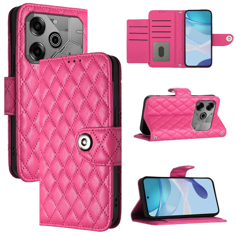 Rhombic Texture Flip Leather Phone Case with Lanyard, For Tecno Pop 6c / itel A18, For Tecno Spark 10 Pro Magic Magenta, For Tecno Camon 30 Premier 5G, For Tecno Pova 6 Neo, For Tecno Pova 6 4G, For Tecno Pova 6 Pro / Pova 6 5G, For Tecno Camon 30 Pro ...