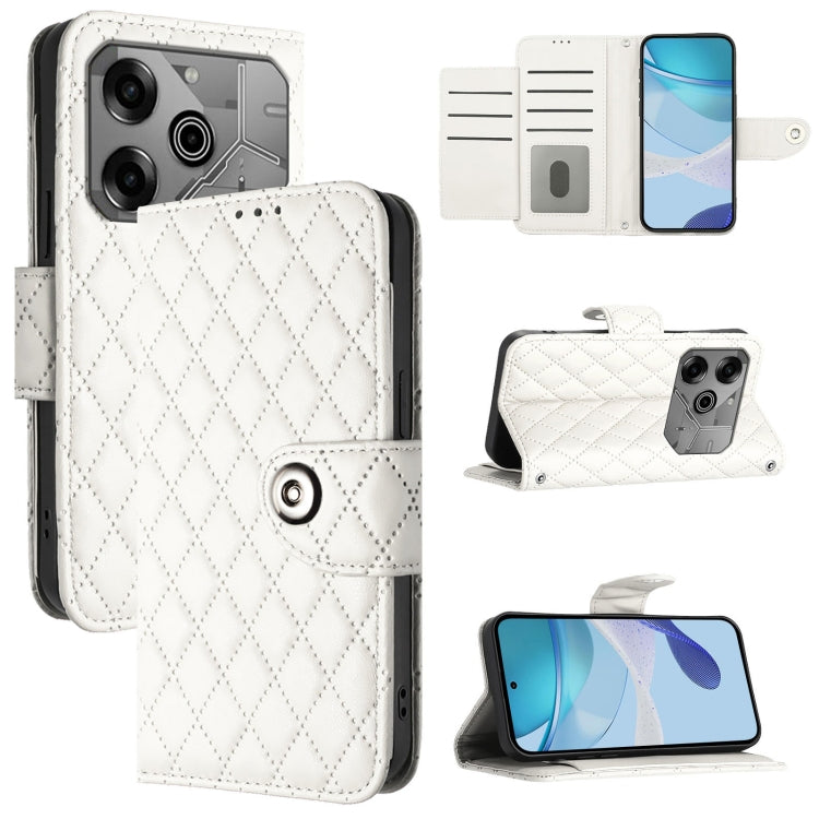Rhombic Texture Flip Leather Phone Case with Lanyard, For Tecno Pop 6c / itel A18, For Tecno Spark 10 Pro Magic Magenta, For Tecno Camon 30 Premier 5G, For Tecno Pova 6 Neo, For Tecno Pova 6 4G, For Tecno Pova 6 Pro / Pova 6 5G, For Tecno Camon 30 Pro ...