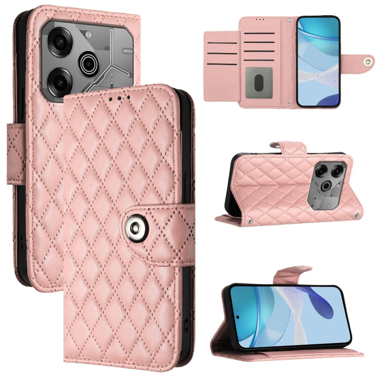 Rhombic Texture Flip Leather Phone Case with Lanyard, For Tecno Pop 6c / itel A18, For Tecno Spark 10 Pro Magic Magenta, For Tecno Camon 30 Premier 5G, For Tecno Pova 6 Neo, For Tecno Pova 6 4G, For Tecno Pova 6 Pro / Pova 6 5G, For Tecno Camon 30 Pro ...