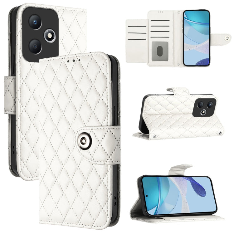 Rhombic Texture Flip Leather Phone Case with Lanyard, For Infinix Hot 40 / Hot 40 Pro, For Infinix Hot 40i, For Infinix Smart 8, For Infinix Zero 30 4G, For Infinix Zero 30 5G, For Infinix Hot 30 5G, For Infinix Hot 30 Play / 30 Play NFC               ...