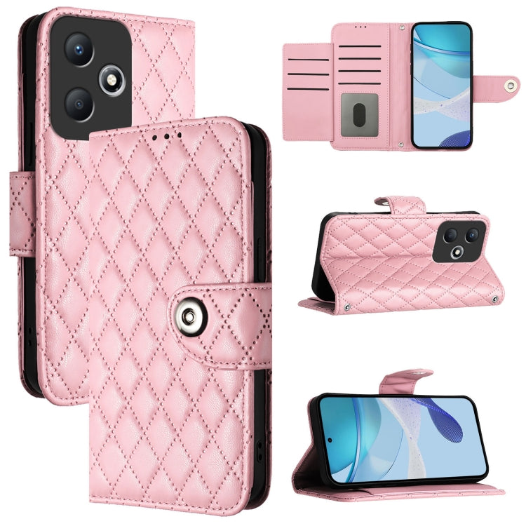 Rhombic Texture Flip Leather Phone Case with Lanyard, For Infinix Hot 40 / Hot 40 Pro, For Infinix Hot 40i, For Infinix Smart 8, For Infinix Zero 30 4G, For Infinix Zero 30 5G, For Infinix Hot 30 5G, For Infinix Hot 30 Play / 30 Play NFC               ...