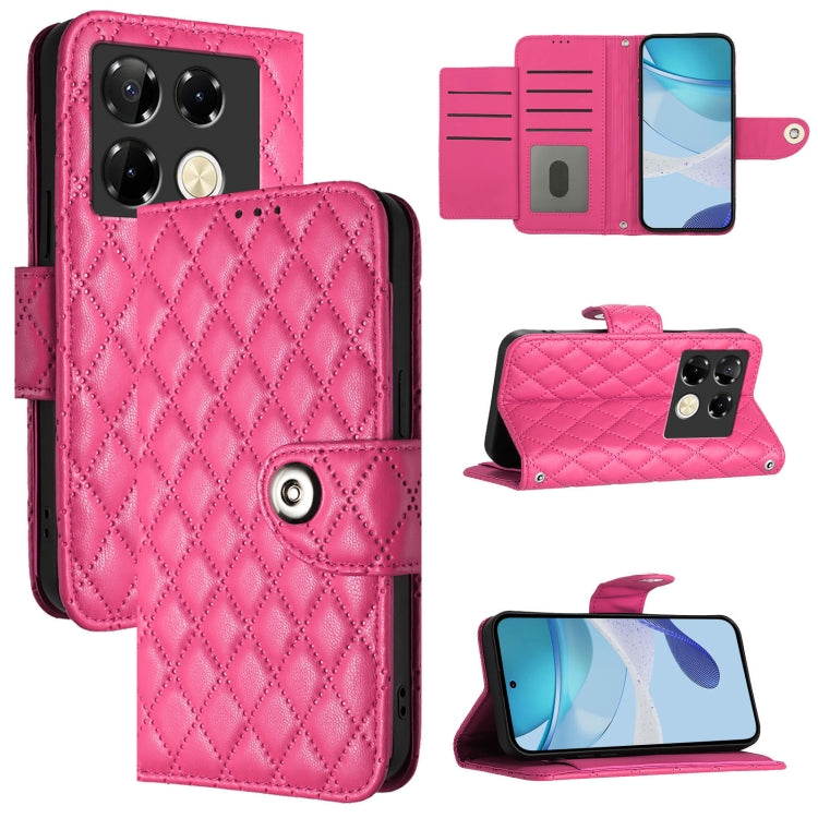 Rhombic Texture Flip Leather Phone Case with Lanyard, For Infinix Note 50s, For Infinix Hot 50 Pro+ 4G, For Infinix Note 40 5G, For Infinix Smart 8 Plus / Smart 8 Pro, For Infinix GT 20 Pro X6871, For Infinix Note 40 Pro 4G X6850                       ...
