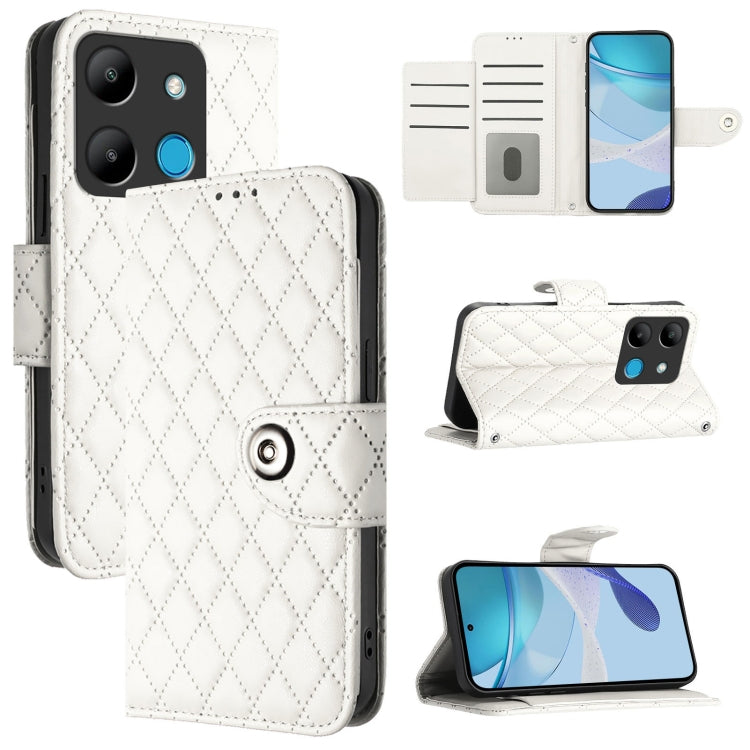 Rhombic Texture Flip Leather Phone Case with Lanyard, For Infinix Hot 40 / Hot 40 Pro, For Infinix Hot 40i, For Infinix Smart 8, For Infinix Zero 30 4G, For Infinix Zero 30 5G, For Infinix Hot 30 5G, For Infinix Hot 30 Play / 30 Play NFC               ...